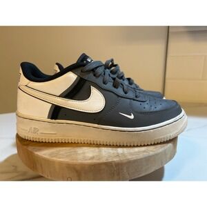 Nike Air Force 1 Low Grey White Black GS Sneakers CI1756-002 Mens 7Y Womens 8.5